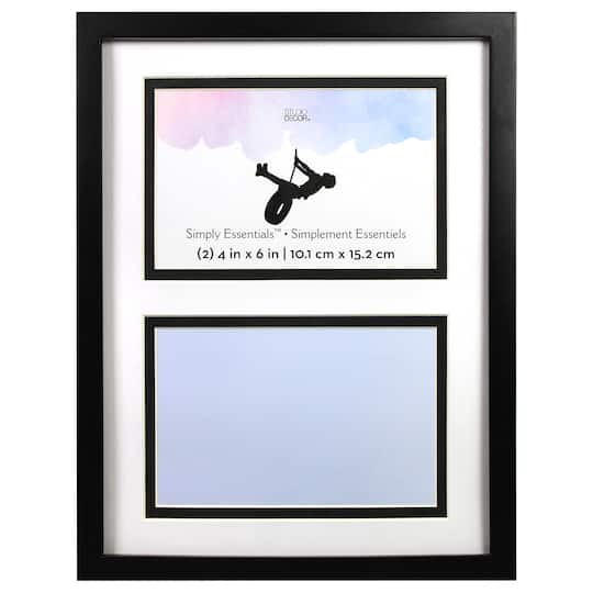 2 Opening Black 4&#x22; x 6&#x22; Collage Frame, Simply Essentials&#x2122; by Studio D&#xE9;cor&#xAE;